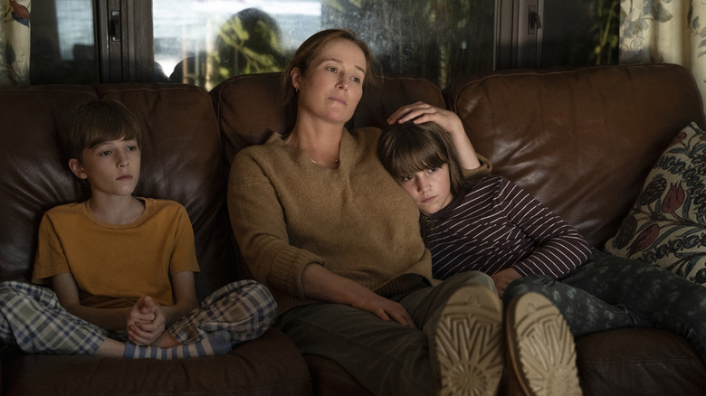 Ehle with children on couch