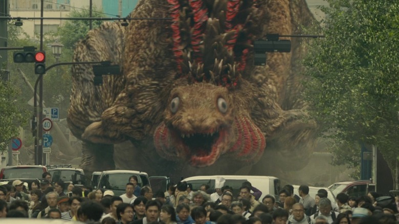 shin godzilla young godzilla stomps through city