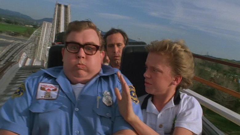 John Candy Chevy Chase Anthony Michael Hall on rollercoaster National Lampoon's Vacation