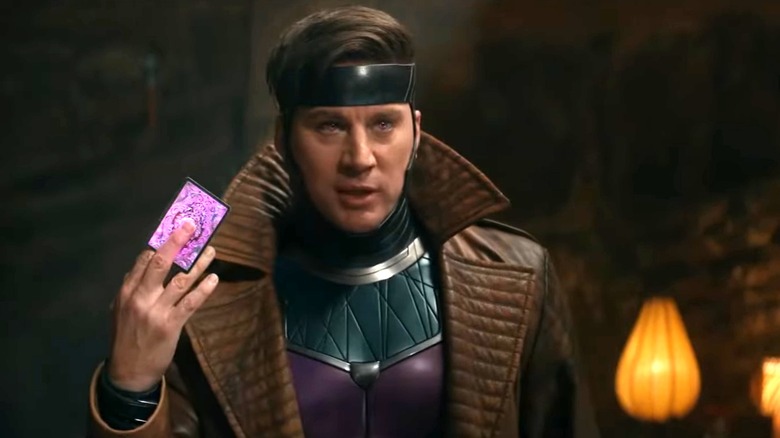 Channing Tatum as Gambit charging up a playing card in Deadpool & Wolverine