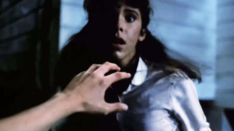 A frightened Angela from Sleepaway Camp