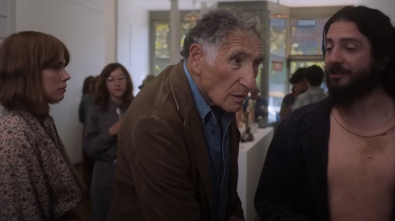 Showing Up Judd Hirsch in an art gallery