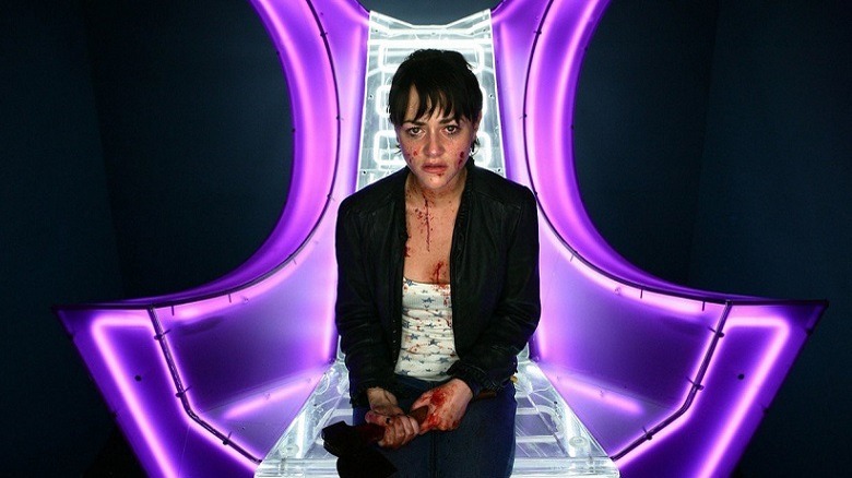 A survivor waits in the Big Brother diary room