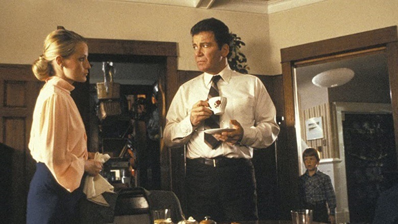 William Shatner drinks tea with his family