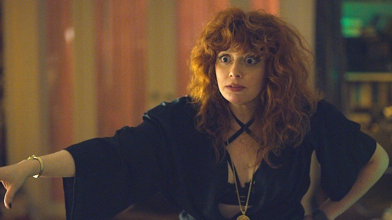 Natasha Lyonne points angrily