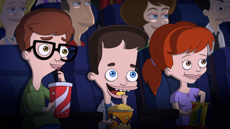 Andrew, Nick, and Jessi at the movies