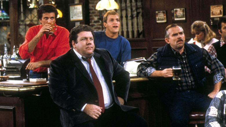The Cheers gang at the bar