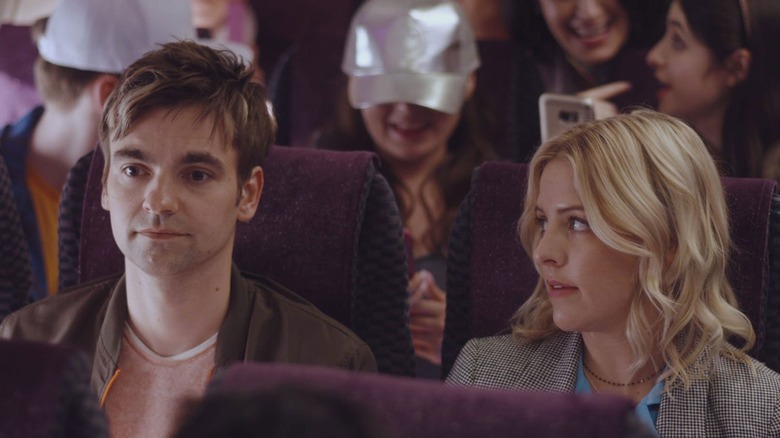 Cary and Brooke on plane