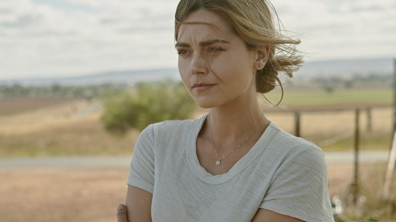 Jenna Coleman lloking sorrowful