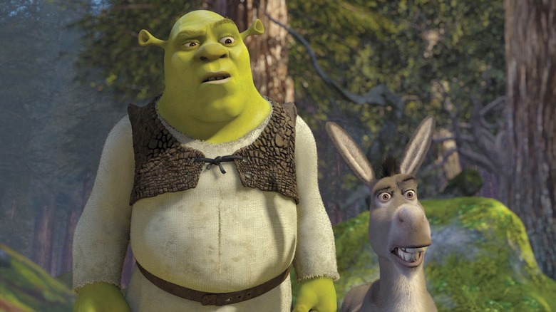 Shrek 2 movie Shrek and Donkey surprise face 