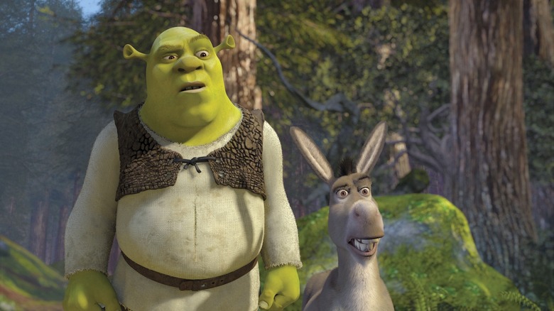 Shrek and Donkey look