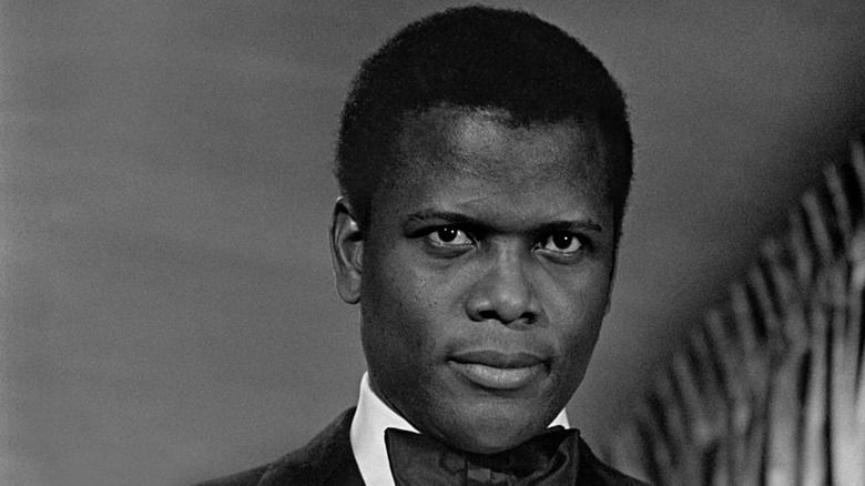 Sidney Poitier wearing a tux