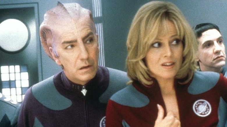 Alan Rickman and Sigourney Weaver in Galaxy Quest.