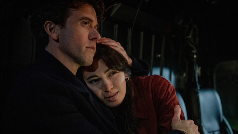 Daniel holds a worried Helen in Silo