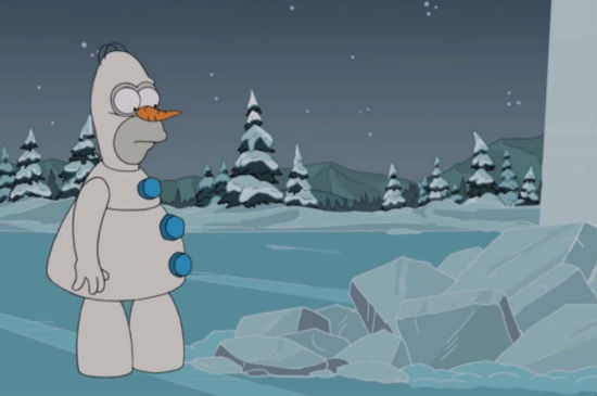 The Simpsons Frozen parody