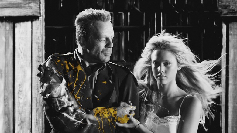 Bruce Willis and Jessica Alba in Sin City