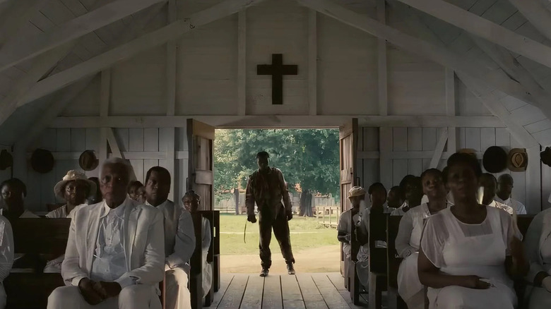 Sammy coming into church in Sinners