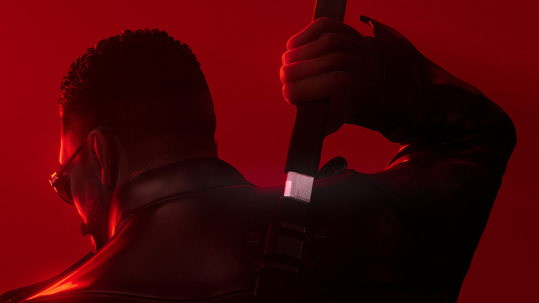 The blade arrives behind his back to cancel Kataana in still from "Marvel blade" Video game