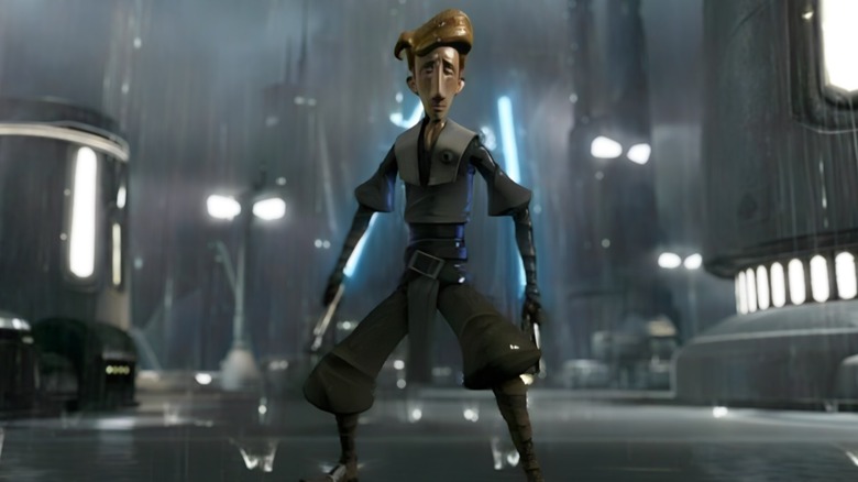 Guybrush Threepkiller getting ready for action in Monkey Island