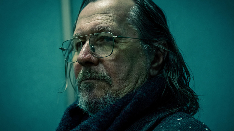 Gary Oldman's Jackson Lamb is seen in closeup in Slow Horses