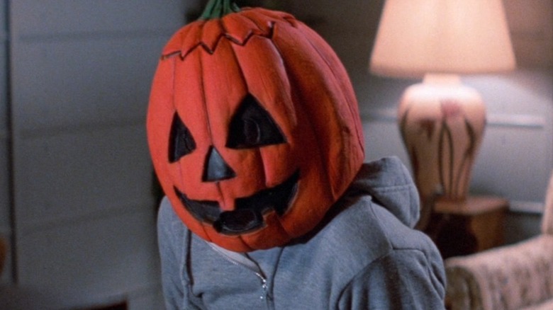 kid wearing pumpkin mask Halloween III: Season of the Witch
