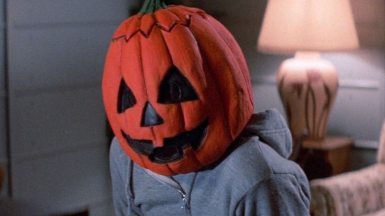 kid wearing pumpkin mask Halloween III: Season of the Witch