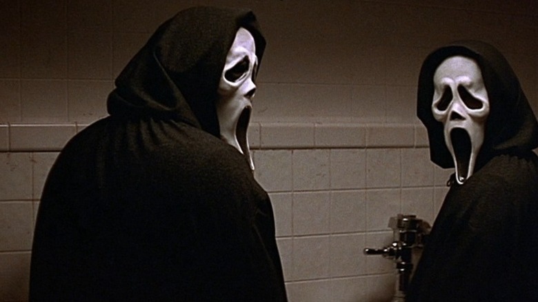 Ghostfaces at urinal Scream 2