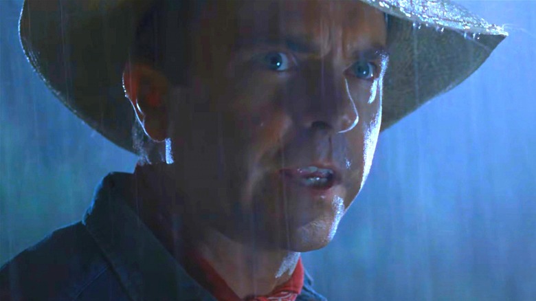 Grant in the rain