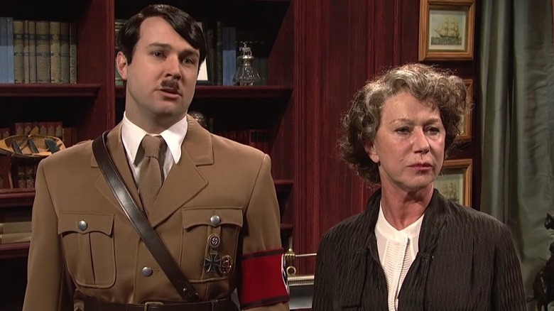 Taran Killam and Helen Mirren on Saturday Night Live