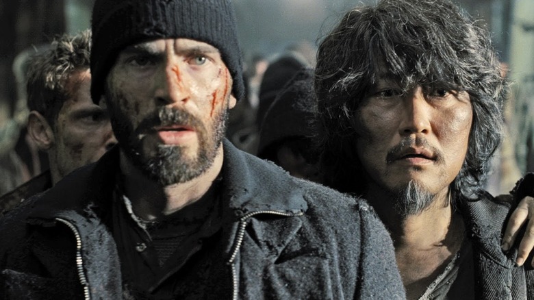 Chris Evans and Kang-ho Sang in Bong Joon-ho's Snowpiercer