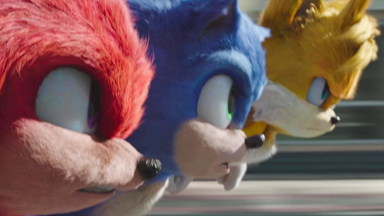 Knuckles, Sonic, and Tails in Sonic the Hedgehog 2