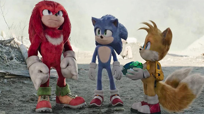 Knuckles, Sonic, and Tails in Sonic the Hedgehog 2