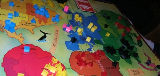 Board game:La Conquete Du Monde (The Conquest of the World) also