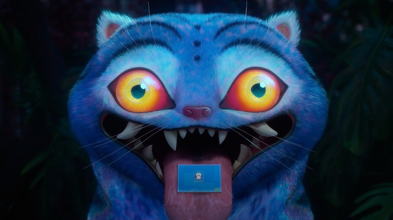 Derpy the tiger with his tongue out in KPop Demon Hunters