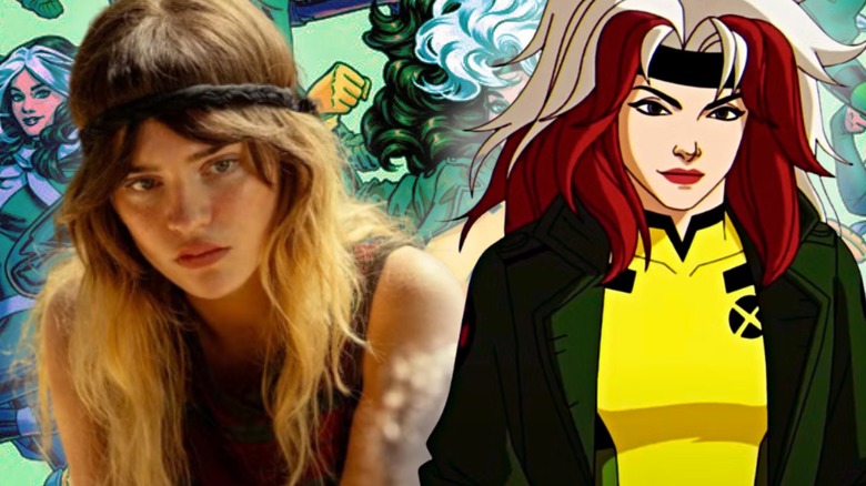 Sophie Thatcher as Natalie in Yellowjackets next to Rogue in X-Men '97