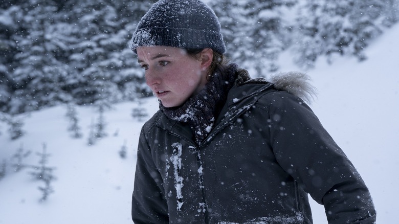 Abby standing in the snow in The Last of Us season 2