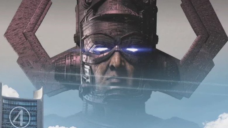 Ralph Ineson's Galactus above the Fantastic Four headquarters in Fantastic Four: First Steps