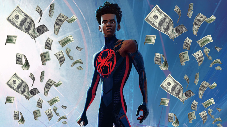 Across the Spider-Verse poster money 