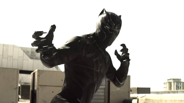 Captain America: Civil War - Black Panther aura farming on rooftop