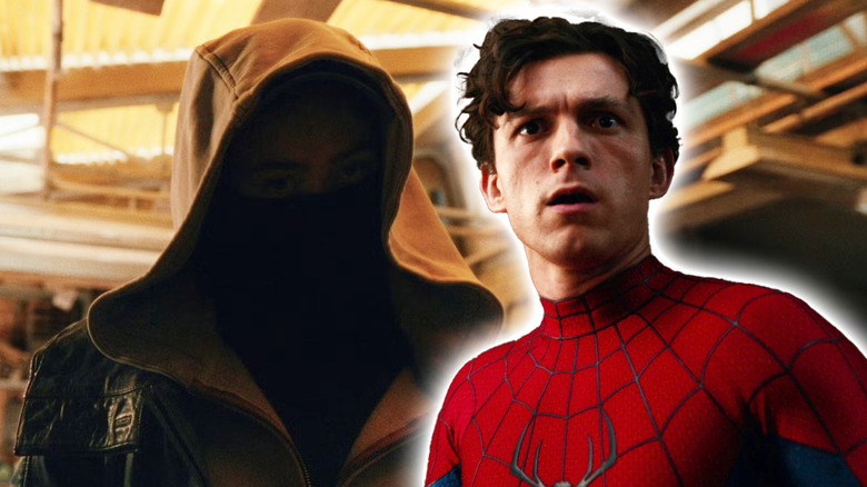 Sadie Sink as Jean Grey masked next to Tom Holland as Spider-Man in Spider-Man: Brand New Day