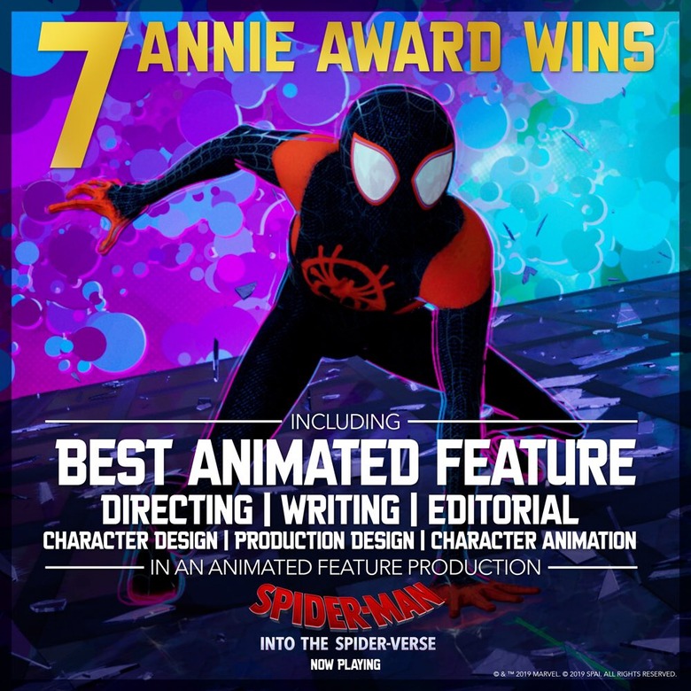 spider-man into the spider-verse annie awards