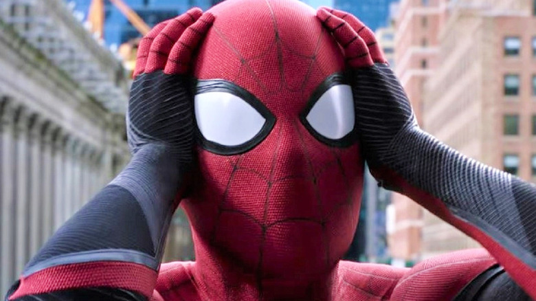 Tom Holland as Spider-Man in Spider-Man: Far From Home