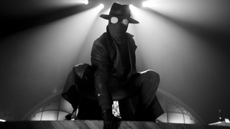 The Spider crouched and ready for action in Spider-Noir