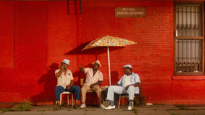 Paul Benjamin, Frankie Faison, and Robin Harris in Do the Right Thing