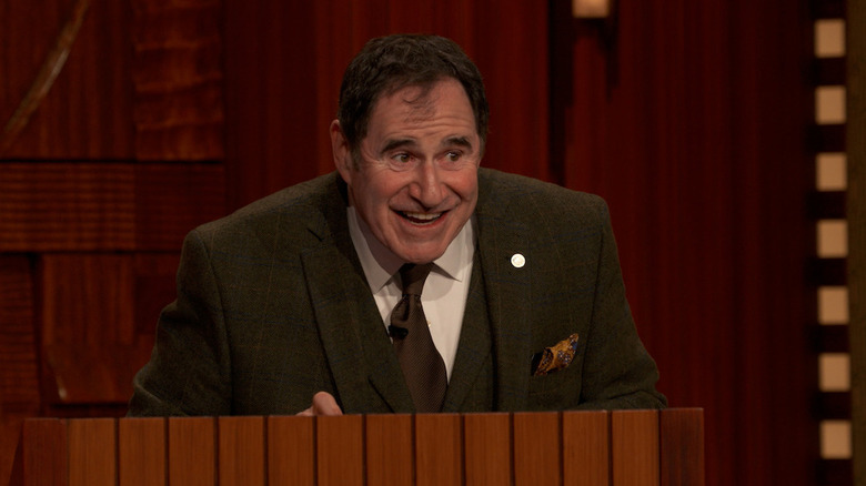 Richard Kind as the announcer for Everybody's Live