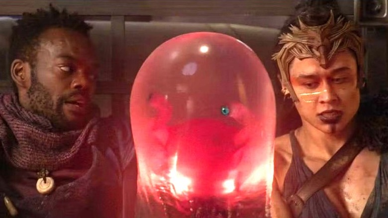William Jackson Harper, David Dastmalchian's Veb, and Katy M. O'Brian in Ant-Man and The Wasp: Quantumania 