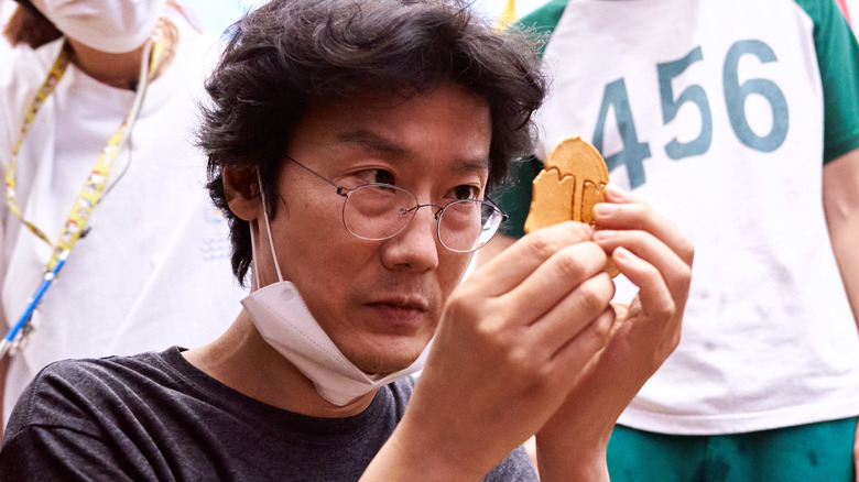 Hwang Dong-Hyuk on the set of Squid Game