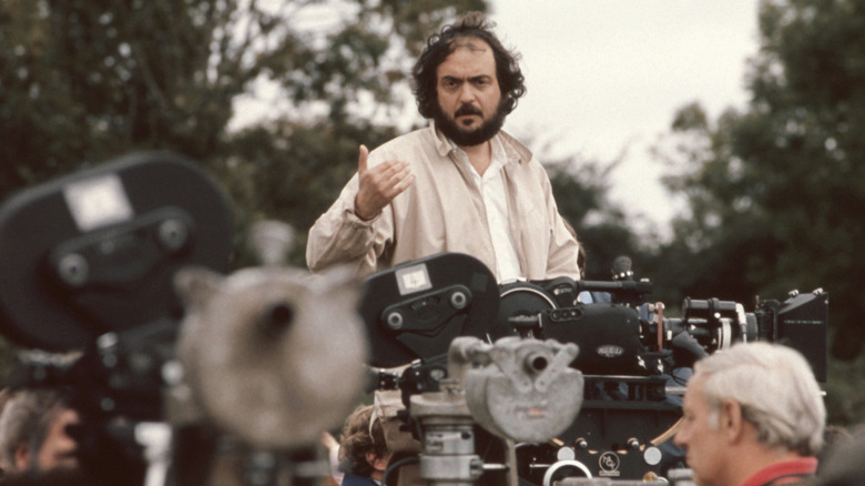 Stanley Kubrick on the set of Barry Lyndon