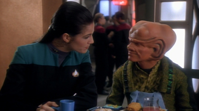 Terry Farrell and Helene Udy in Star Trek: Deep Space Nine