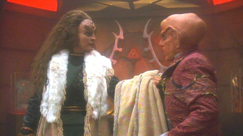 Mary Kay Adams and Armin Shimerman in Star Trek: Deep Space Nine